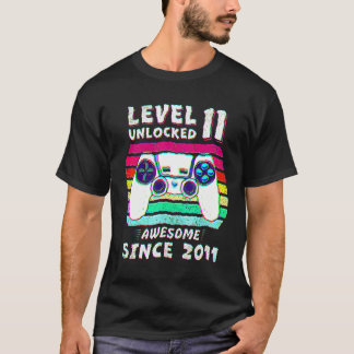 T-shirt 11ans Anniversaire Fils Garçon Amusant Gamer 11ème