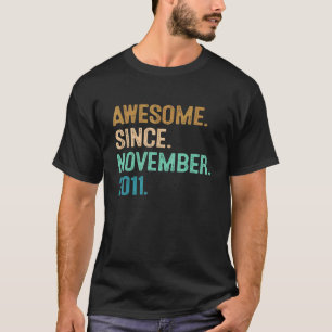 T-shirt 11e anniversaire 11 ans stupéfiant depuis novembre