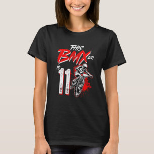 T-shirt 11e anniversaire Boy BMX Anniversaire décoration d