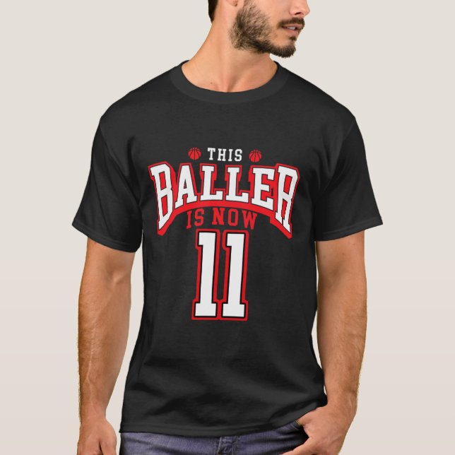 T-shirt 11e anniversaire Bysketbyll Lover 11 ans Anniversa (Devant)