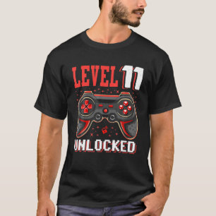 T-shirt 11E Anniversaire Enfant Onze Ans Niveau 11 Déverro