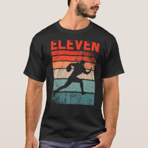 T-shirt 11e anniversaire Football américain rétro 11 ans