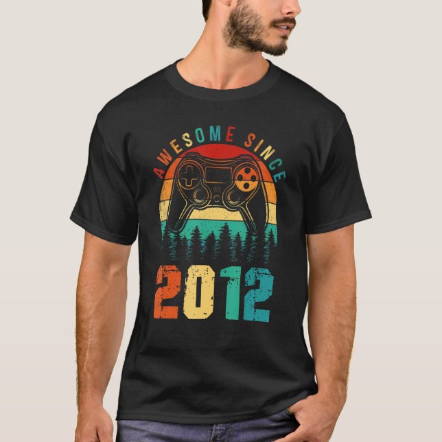 T-shirt 11e Anniversaire Garçons Vidéo Jeu Niveau 11 Aweso (Devant)