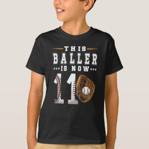 T-shirt 11e anniversaire Gift Joueur de baseball 11 ans Ga
