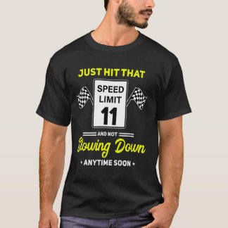 T-shirt 11e anniversaire Limite de vitesse Signal 11 mi/h