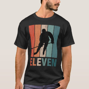 T-shirt 11e anniversaire Retro Hockey sur glace 11 ans
