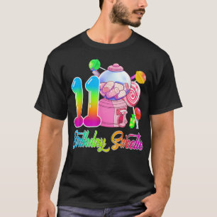 T-shirt 11e anniversaire Sweetie Candy Girl 11 ans Eux