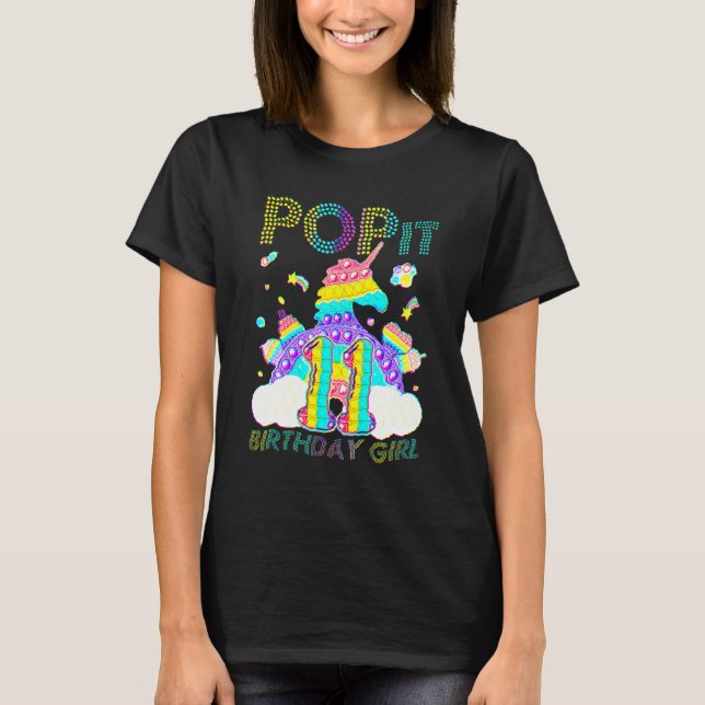 T-shirt 11e anniversaire Unicorn Fidget Pop It Anniversair (Devant)