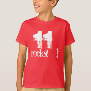 T-shirt 11e cadeau d'anniversaire pour 11 ans Ancien nom p