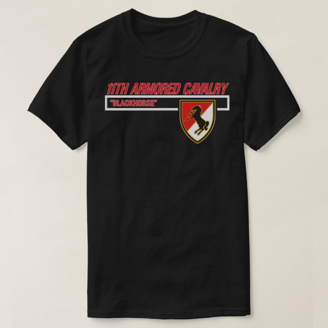 T-shirt 11e régiment de cavalerie blindée (11e RCA) Blackh (Design devant)