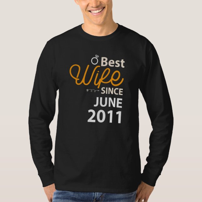 T-shirt 11ème anniversaire de Mariage Meilleure femme depu (Devant)
