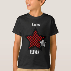 T-shirt 11ème Nom fait sur commande V25 d'étoile VÉRIFI