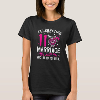 T-shirt 11th Wedding Anniversary Matching Couple Men Women