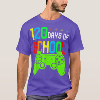 T-shirt 120e Jour De L'École Pour Enfants Jeux Vidéo Attei