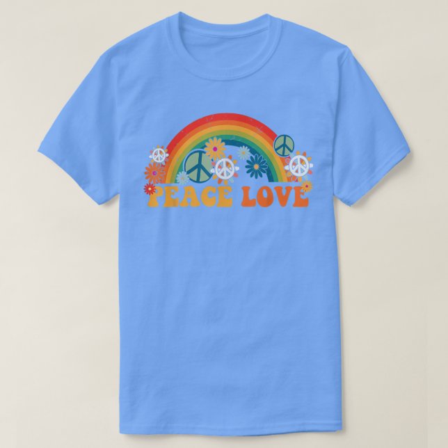 T-shirt 120peace Signal Amour 22s les années 70 Tie Dye Hi (Design devant)