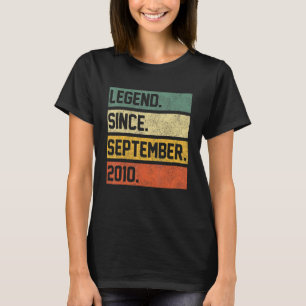 T-shirt 12 ans 12e anniversaire Légende depuis septembre
