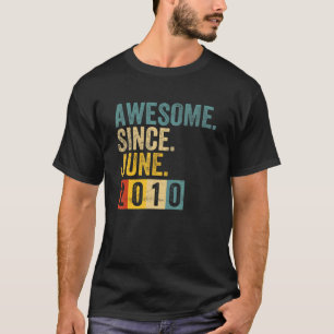 T-shirt 12 Ans Awesome depuis Juin 2010 12e Anniversaire