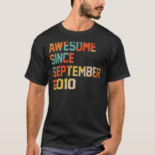 T-shirt 12 Ans Awesome Depuis Septembre 2010 12 15