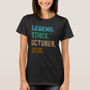 T-shirt 12 ans de légende depuis octobre 2010 12e annivers