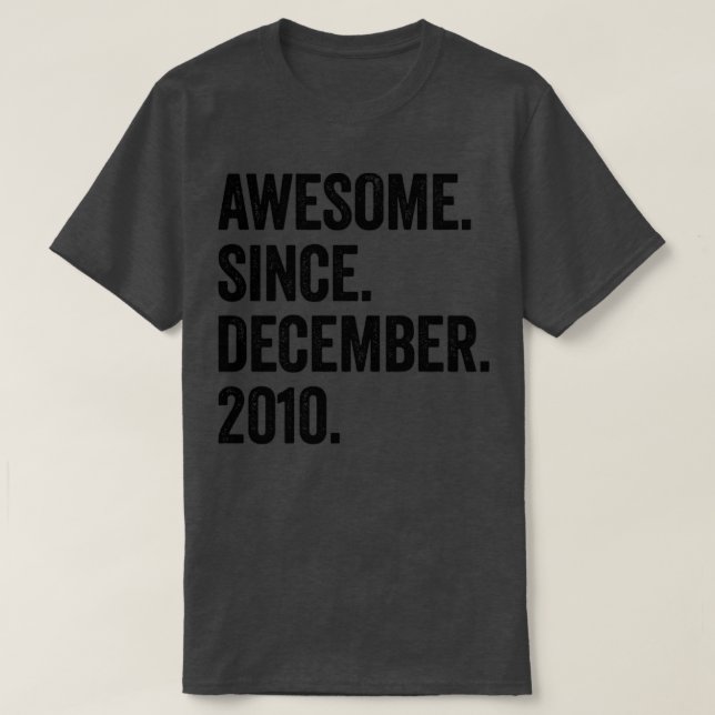 T-shirt 12 Ans Décembre 2010 12e Anniversaire2 (Design devant)