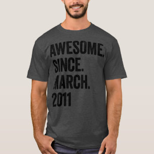 T-shirt 12 ans d'émerveillement depuis mars 2011 12e anniv