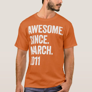 T-shirt 12 ans d'émerveillement depuis mars 2011 12e anniv