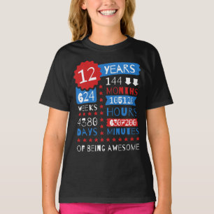 T-shirt 12 ans d'être impressionnant - 12ème pièce en t de