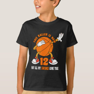 T-shirt 12 ans Joyeux 12e anniversaire Basketball 12e Bi