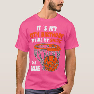 T-shirt 12 Ans Joyeux 12E Anniversaire Basketball 12E Bi