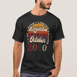 T-shirt 12 Ans Légende depuis Octobre 2010 12e Naissance