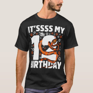 T-shirt 12 Ans Serpent 12e Anniversaire Soirée Boa Python