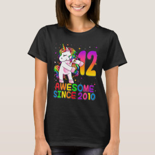 T-shirt 12 Ans Unicorne Flossing 12E Anniversaire Fille Un
