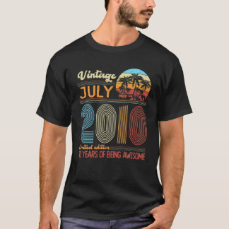 T-shirt 12 Ans Vintage 2010 12E Anniversaire