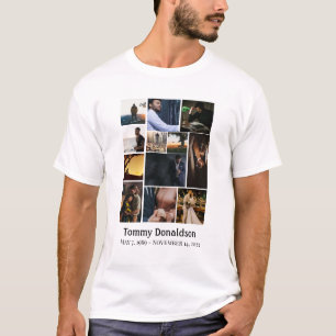 T-shirt 12 Collage de photos célébrant les funérailles de 