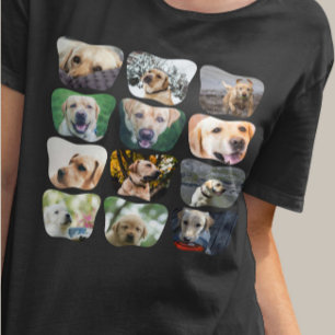 T-shirt 12 Collage de photos personnalisée unique