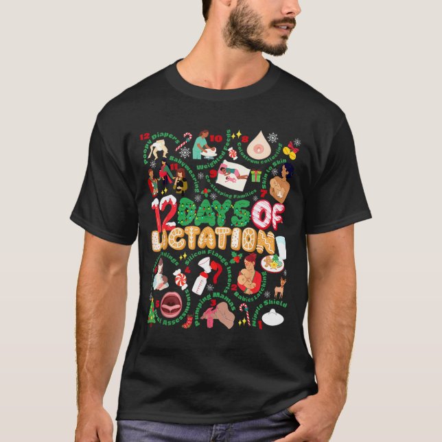 T-shirt 12 Day Of Ibclc Lactation Consultant Breastfeeding (Devant)