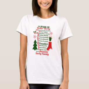 T-shirt 12 jours de Noël de Derby de rouleau, patinage de