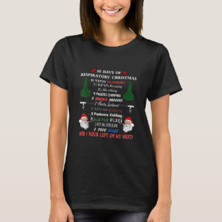 T-shirt 12 jours de Noël du thérapeute respiratoire 