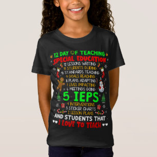 T-Shirt 12 Jours D'Enseignement De L'Éducation Spéciale IE