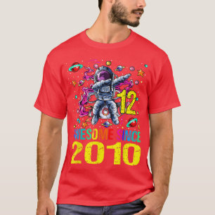 T-shirt 12 Magnifique depuis 2010 Astronaut 12e Anniversai