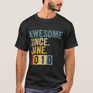 T-shirt 12 Year Old Awesome Since June 2010 