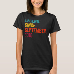 T-shirt 12e anniversaire 12 ans légende depuis septembre