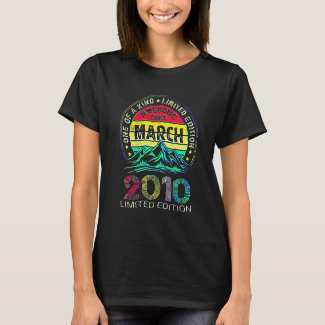 T-shirt 12e anniversaire 12 ans stupéfiant depuis mars 201 (Devant)
