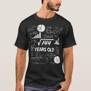 T-shirt 12e Anniversaire Amour Math Carré Racine 144 Ense