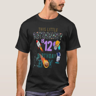 T-shirt 12e anniversaire Anniversaire Garçon astronaute 12