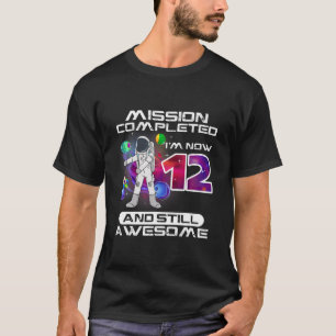 T-shirt 12e anniversaire astronaute spatiale Lover 12 ans