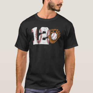 T-shirt 12e anniversaire Baseball Grand Numéro 12 Ans Garç