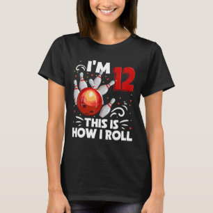 T-shirt 12e anniversaire Boy Bowling C'est comment je roul