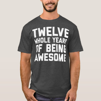 T-shirt 12e anniversaire Cadeau Âge 12 ans Garçon Fils