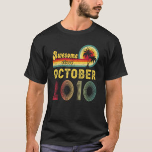 T-shirt 12e anniversaire Cadeaux stupéfiant depuis Octobre